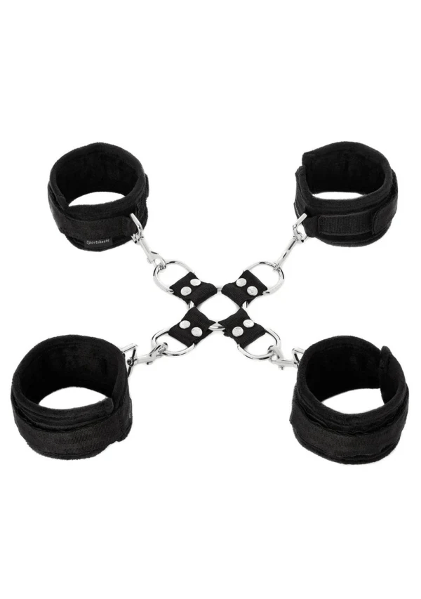 Sportsheets Durable 5-Piece Bondage Hog Tie and Cuff Set for Intimate Fun