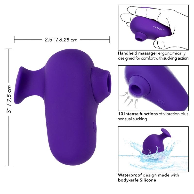 Calexotics Neon Vibes Luxury Handheld Personal Pleasure Massager - The Kissing Vibe