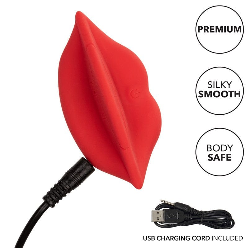 Calexotics Naughty Bits Muah Mini Handheld Silicone Vibrator for Intense Massage