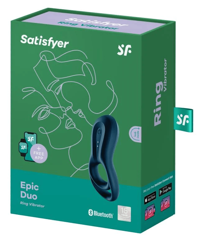 Satisfyer Epic Dual Loop Penis Ring Vibrator for Men with Advanced Stimulation