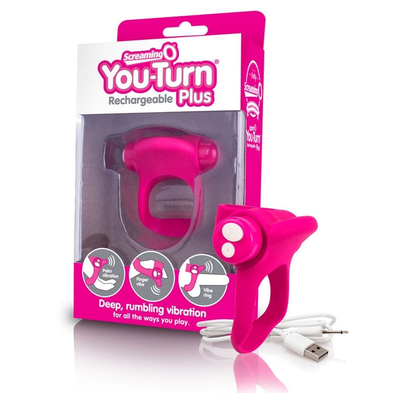 Screaming O Rechargeable You-Turn Plus Multi-Function Vibrating Ring