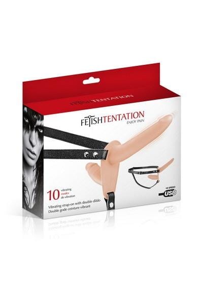 Fetish Tentation Adjustable Double Dildo with 10-Speed Vibration