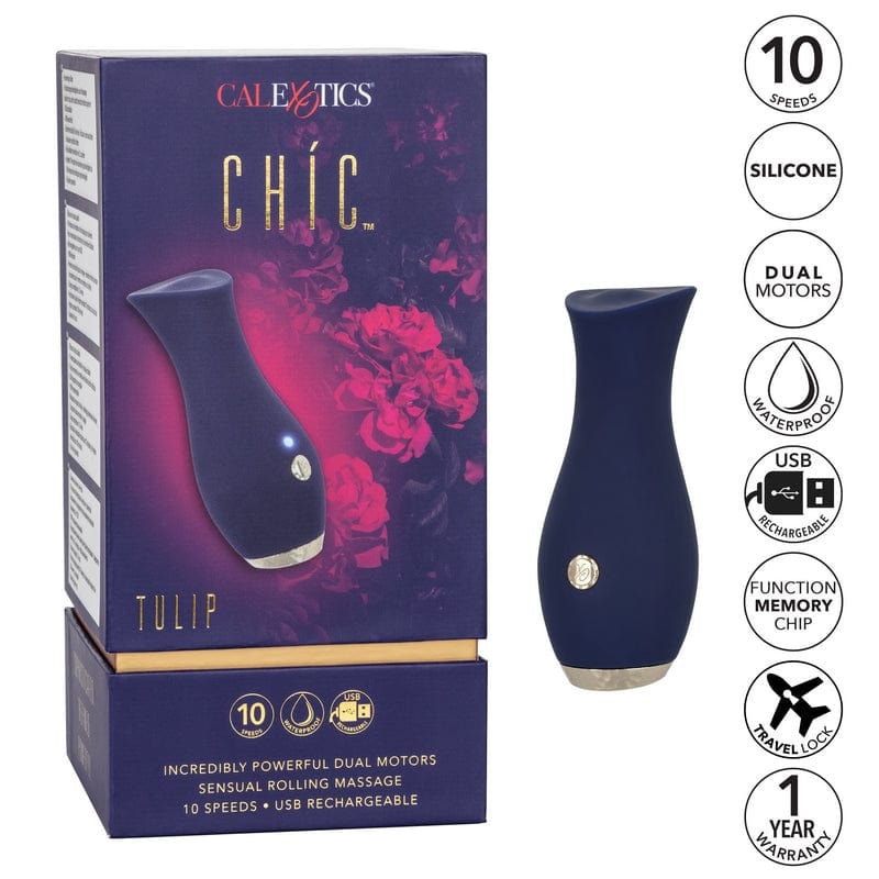 Calexotics Luxury Dual - Motor Chic Tulip Vibrator with 10 - Speed Vibration