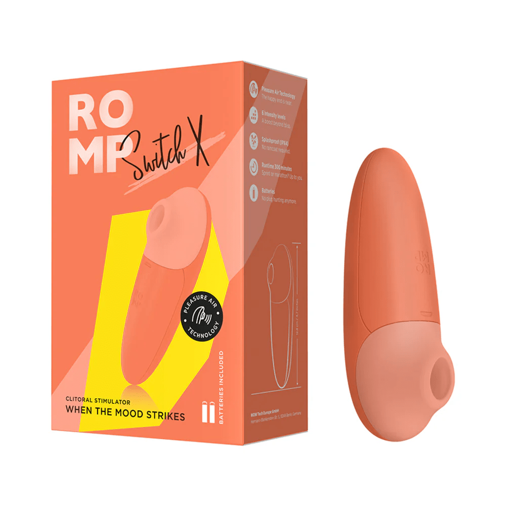 Romp Switch X: Compact Clitoral Stimulator with 6 Intensity Levels