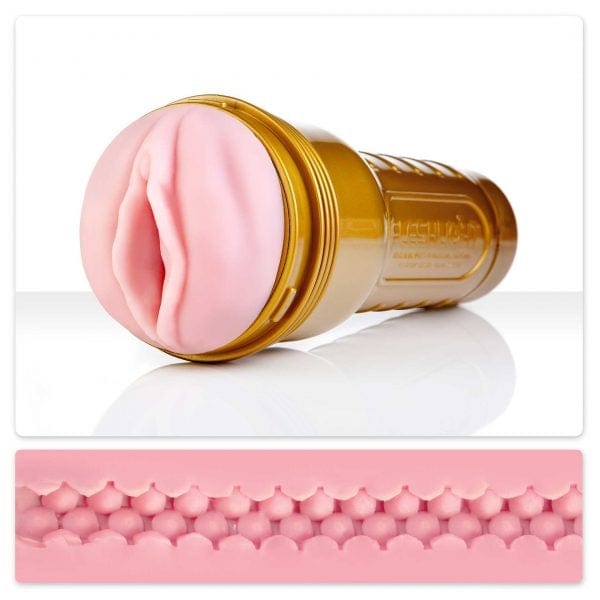 Fleshlight Pink Lady Vaginal Stamina Training Sex Toy Unit with Gold Case