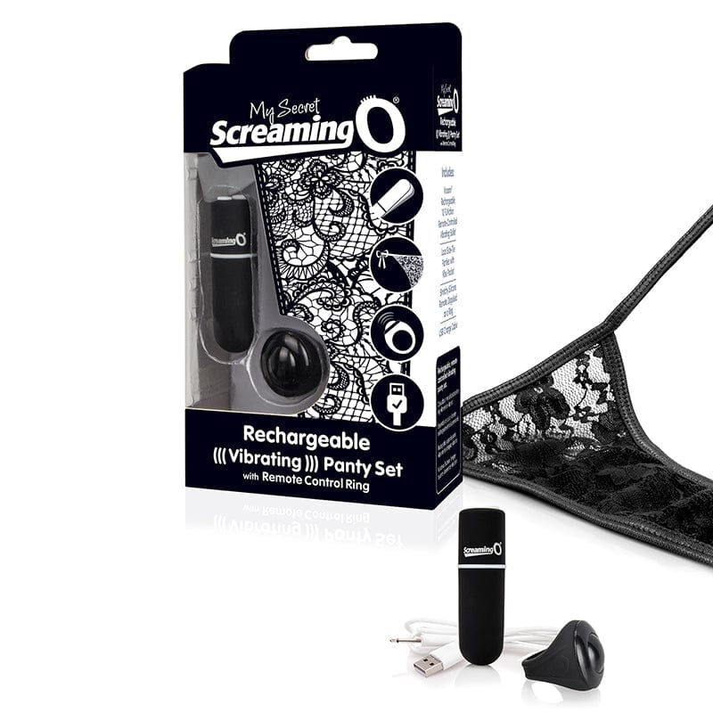 Screaming O Charged 10-Function Remote Control Lace Panty with Rechargeable Bullet