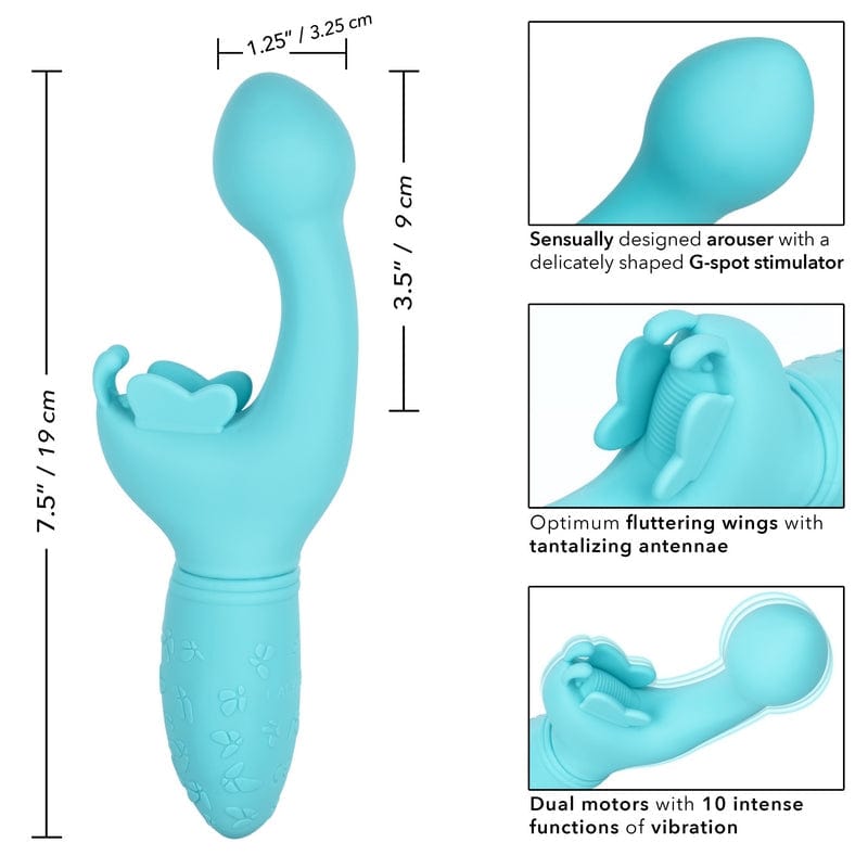 Calexotics Rechargeable Butterfly Kiss Vibrator - An Ideal Adult Toy for Women's Intimate Pleasure