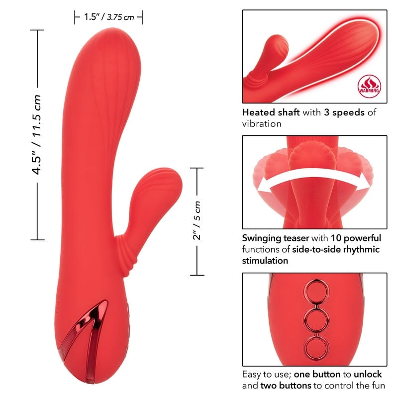 Calexotics California Dreaming Palisades Passion - Luxury Heated Rabbit Vibrator with Innovative Features