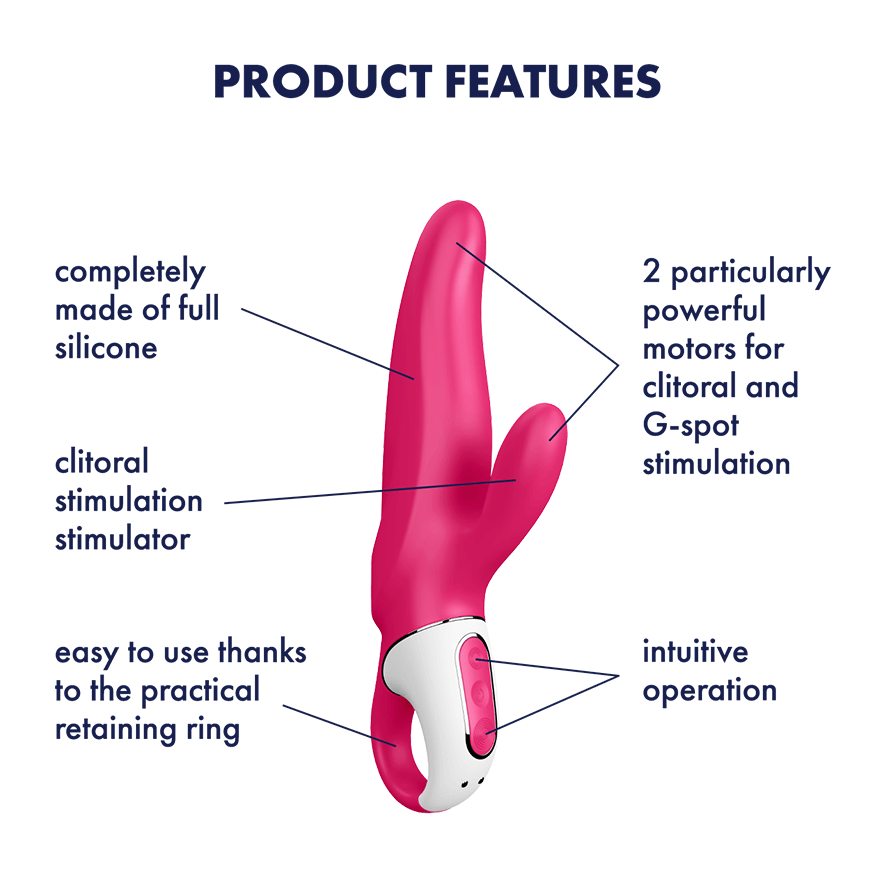 Pink Satisfyer Mr. Rabbit Vibrator with 12 Vibration Programs