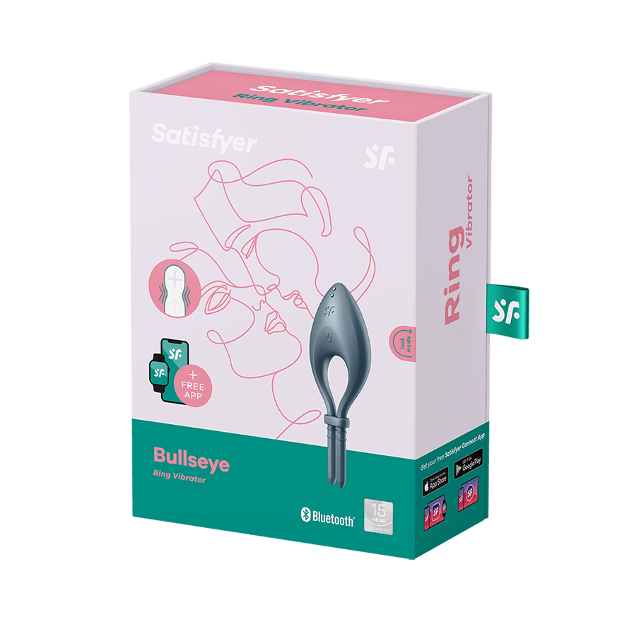 Satisfyer Adjustable and App-Controlled Bullseye Cock Ring Vibrator for Intensified Male Pleasure