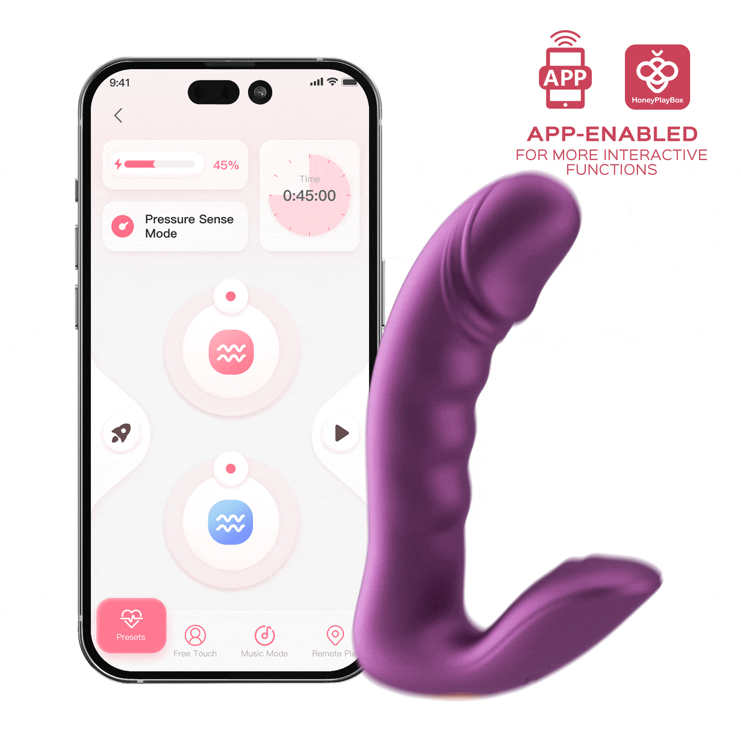 Honey Play Box Rora 2: App-Controlled, Waterproof Wearable G-spot Vibrator with Dual Motors