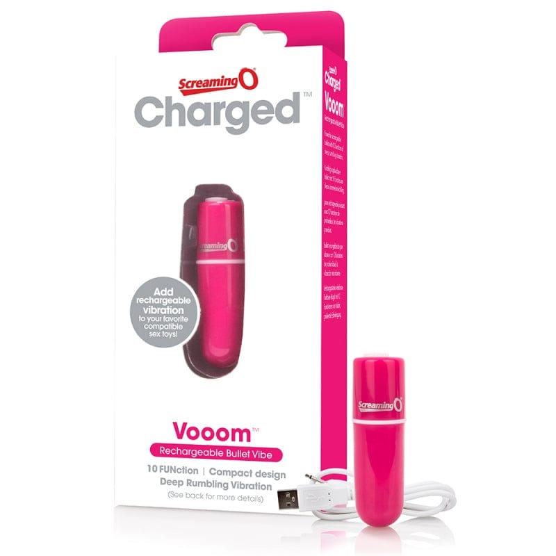 Screaming O Rechargeable Charged Vooom Bullet Vibrator with 10 Functions