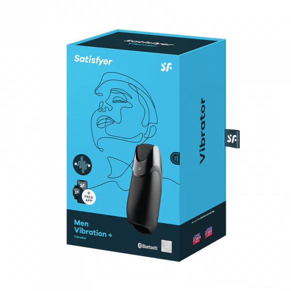 Satisfyer Men's Premium Vibration Plus Device in Sleek Black
