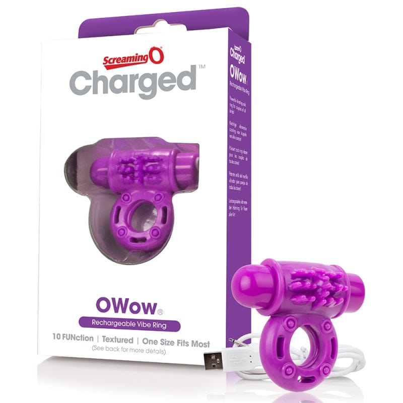 Screaming O Rechargeable Vibrating Cock Ring - Charged OWow Vibe Ring