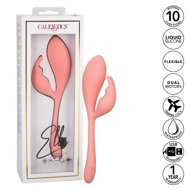 Calexotics Elle Liquid Silicone Pleasure Bunny Vibrator Toy