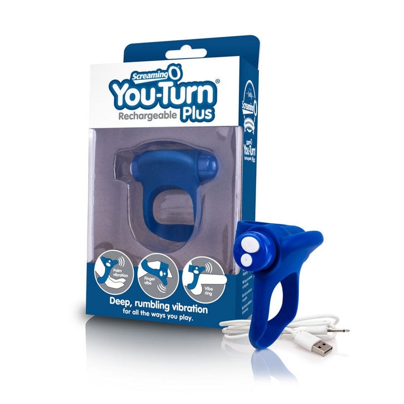 Screaming O Rechargeable You-Turn Plus Multi-Function Vibrating Ring