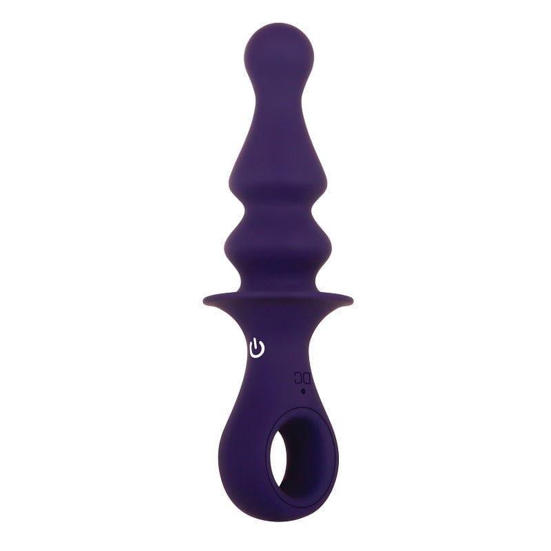 Purple Gender X Ring - Style Pop - Shaped Vibrating Anal Plug for Adult Fun