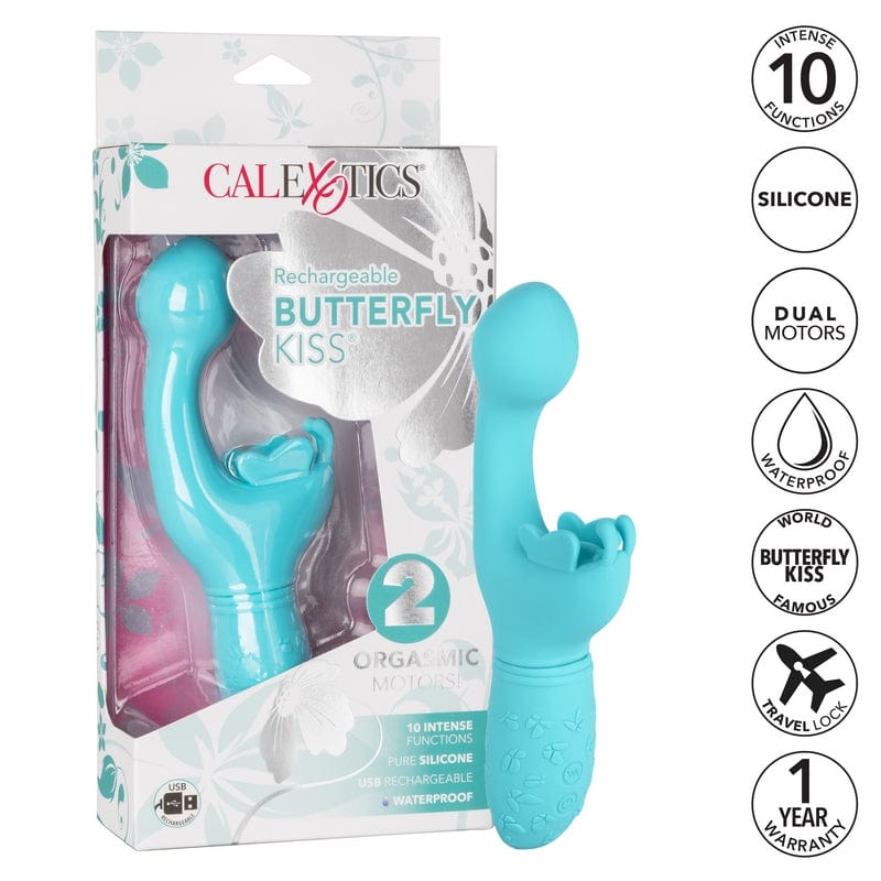 Calexotics Rechargeable Butterfly Kiss Vibrator - An Ideal Adult Toy for Women's Intimate Pleasure