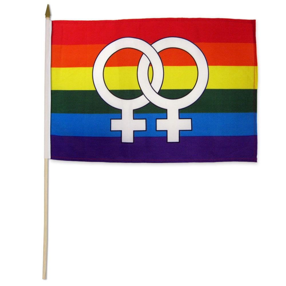 12 x 18 Double Venus Stick High - Quality Polyester Pride Flag for Decor and Parades