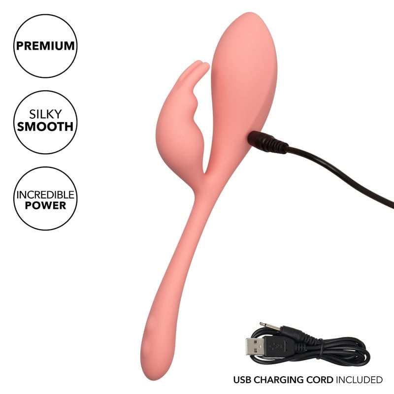 Calexotics Elle Liquid Silicone Pleasure Bunny Vibrator Toy