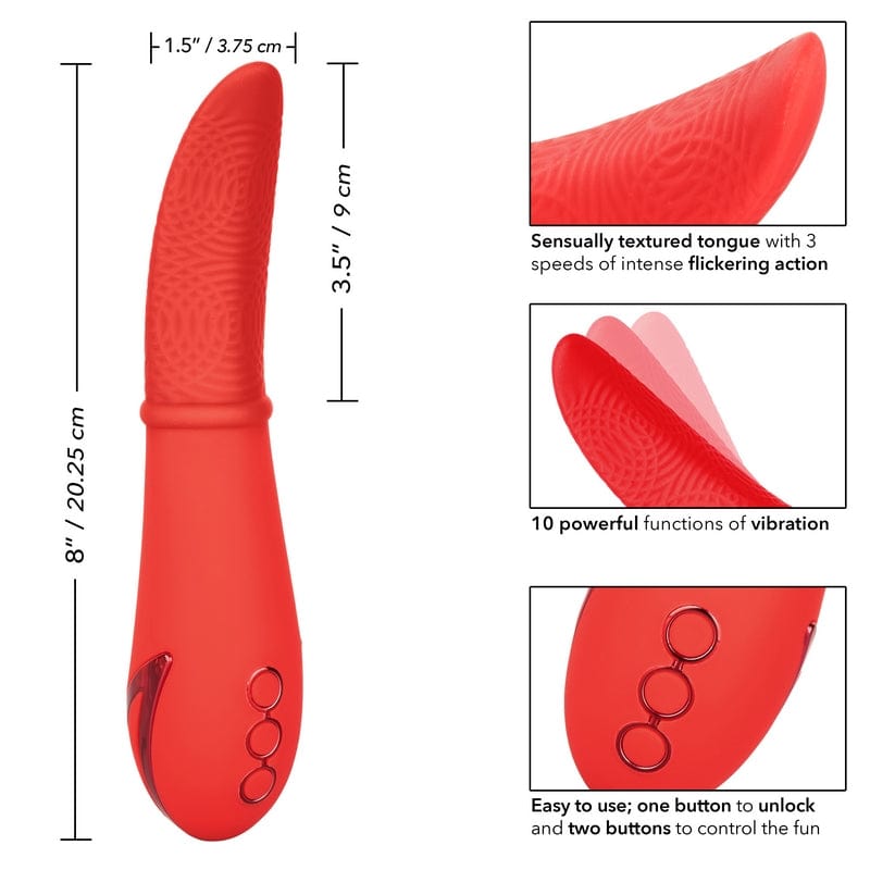 CalExotics California Dreaming Laguna Beach Lover Luxury Tongue-Like Vibrator for Intense Pleasure