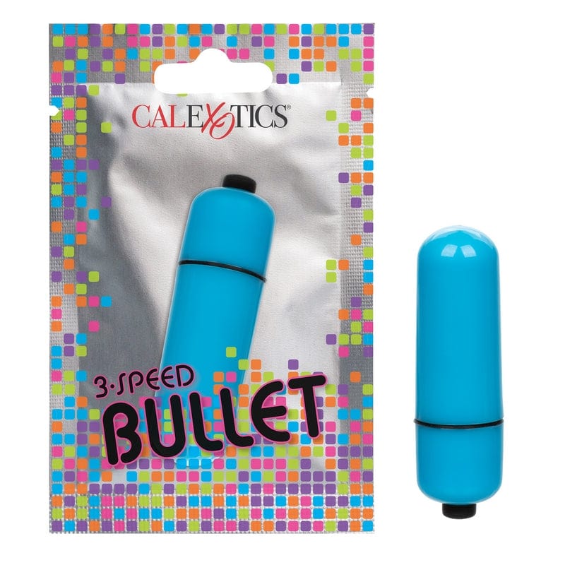 Calexotics Blue Bullet Vibrator in Foil Pack for On - the - go Intense Pleasure