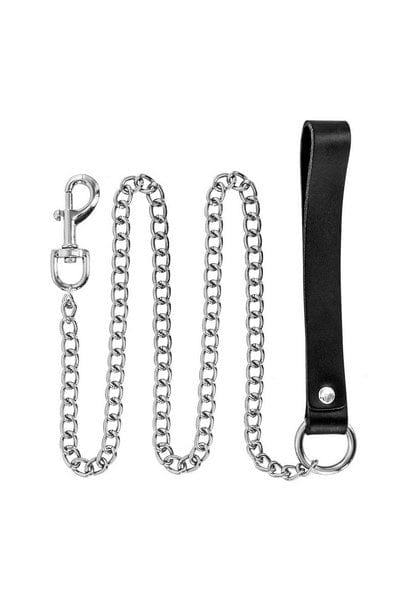 Fetish Tentation High - Quality Premium Metal BDSM Leash Equipped with a Luxurious Leather Handle