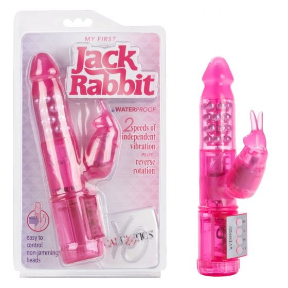 Calexotics Starter Series My First Jack Rabbit Adult Vibrator with Reversible Rotation and Multi - speed Vibration