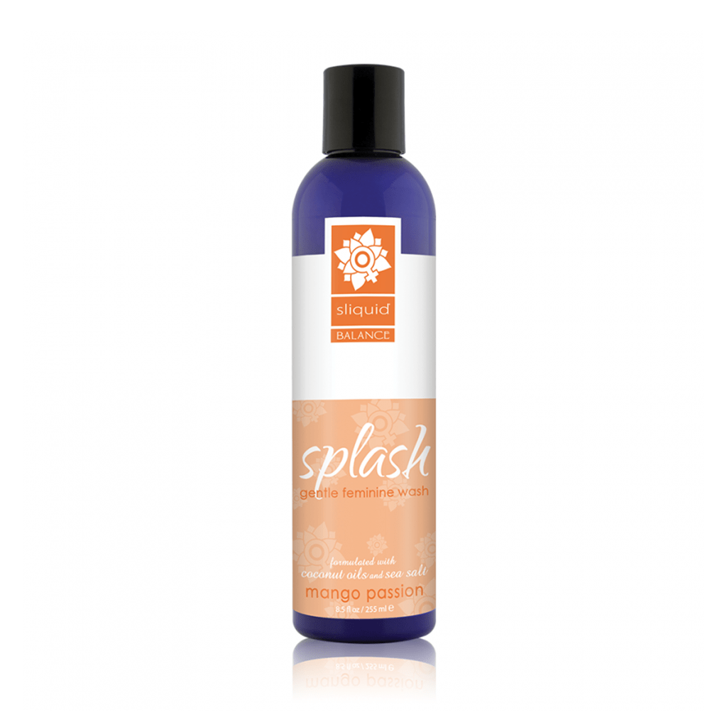 Sliquid Splash Feminine Wash with Mango Passion Scent - Natural and Vegan Intimate Cleanser