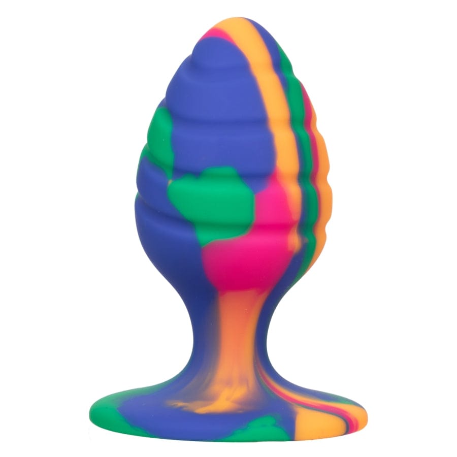 Calexotics Cheeky Medium Tie - Dye Swirl Anal Plug for Sensual Fun