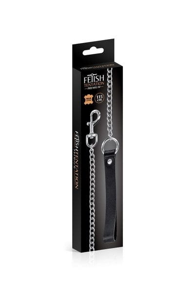 Fetish Tentation High - Quality Premium Metal BDSM Leash Equipped with a Luxurious Leather Handle