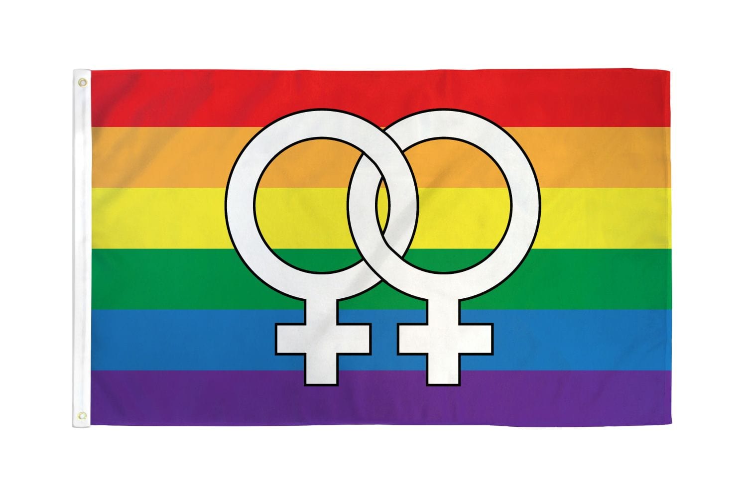 3 Feet by 5 Feet Double Venus Pride Flag Imported for Displaying Pride