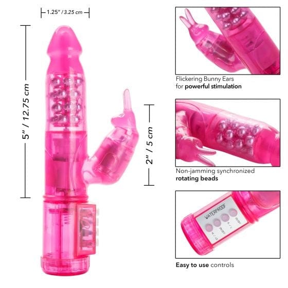 Calexotics Starter Series My First Jack Rabbit Adult Vibrator with Reversible Rotation and Multi - speed Vibration