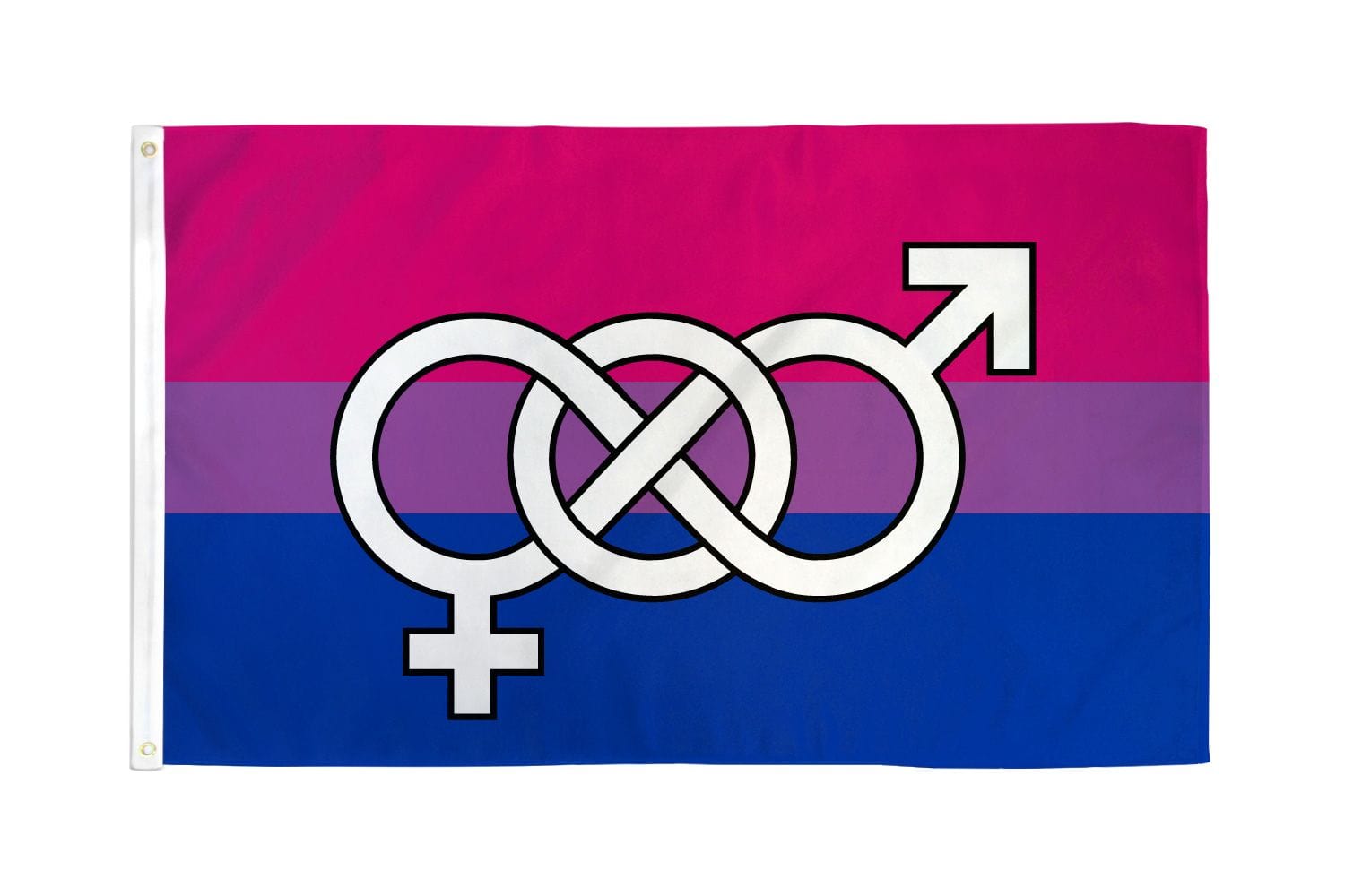 High - Quality Imported 3' x 5' Bisexual Symbol Pride Flag for Flag Enthusiasts