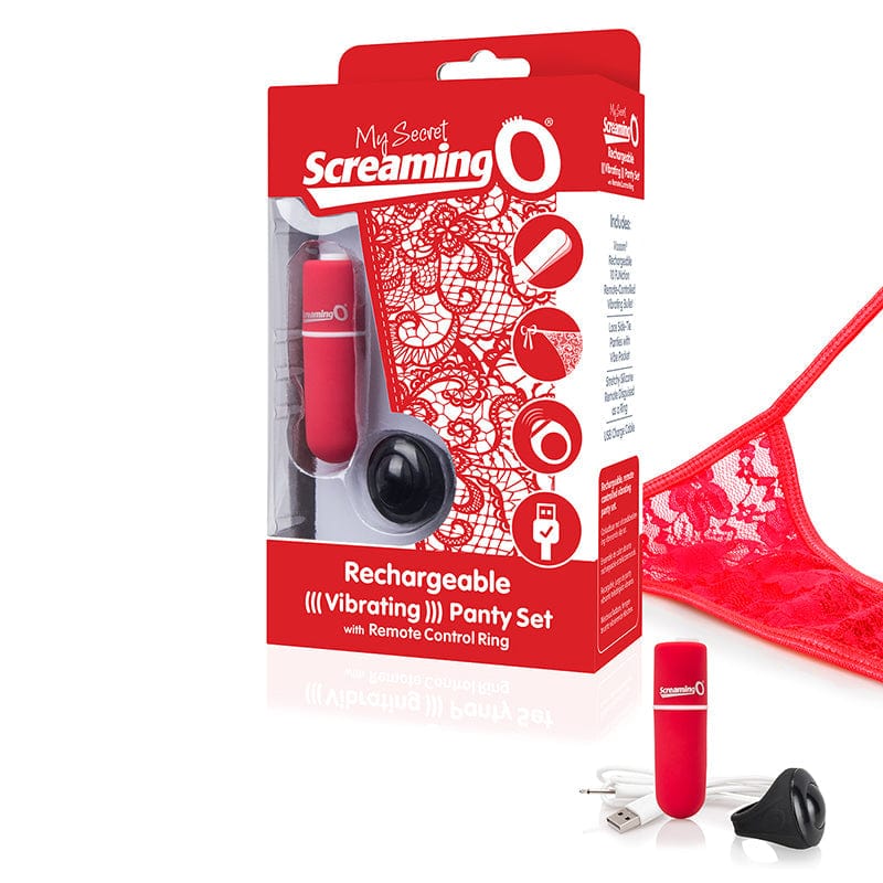 Screaming O Charged 10-Function Remote Control Lace Panty with Rechargeable Bullet