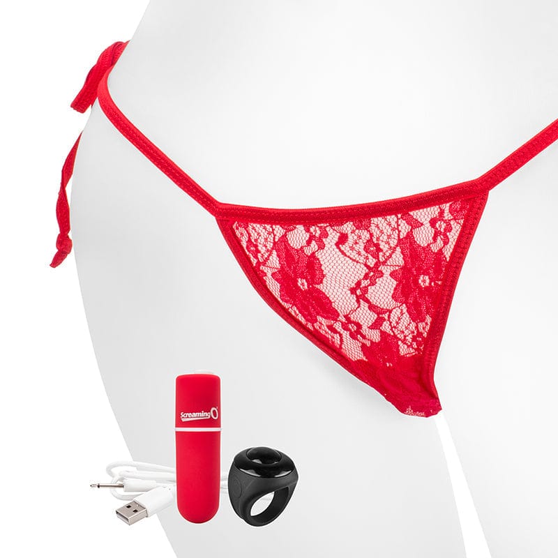 Screaming O Charged 10-Function Remote Control Lace Panty with Rechargeable Bullet