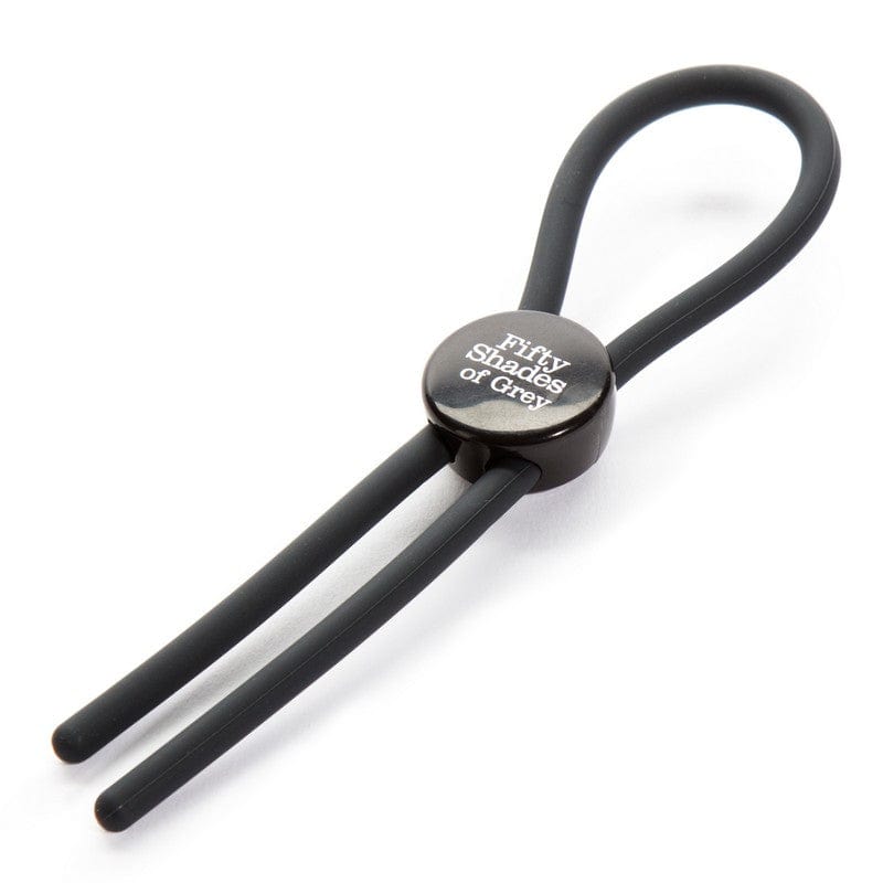 Reusable Fifty Shades of Grey Adjustable Cock Ring for Enhanced Intimacy and Stamina