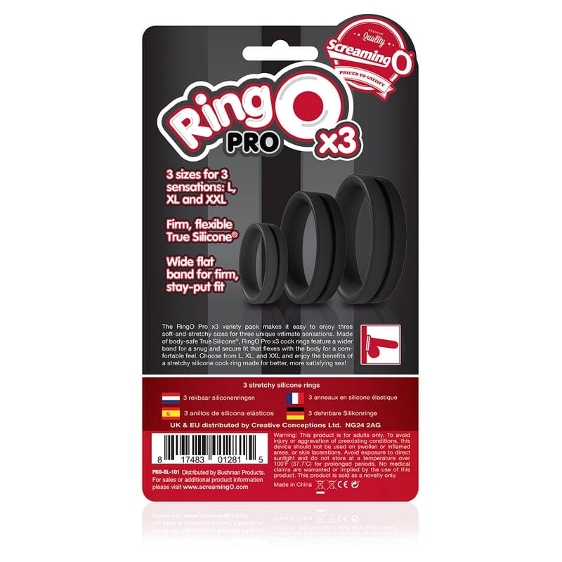 Screaming O RingO Pro x3 Premium Silicone Cock Rings Set