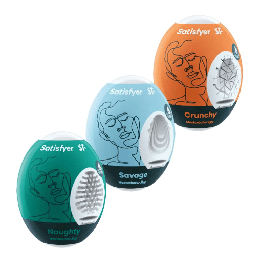 Satisfyer 3-Piece Set of Realistic Masturbator Eggs