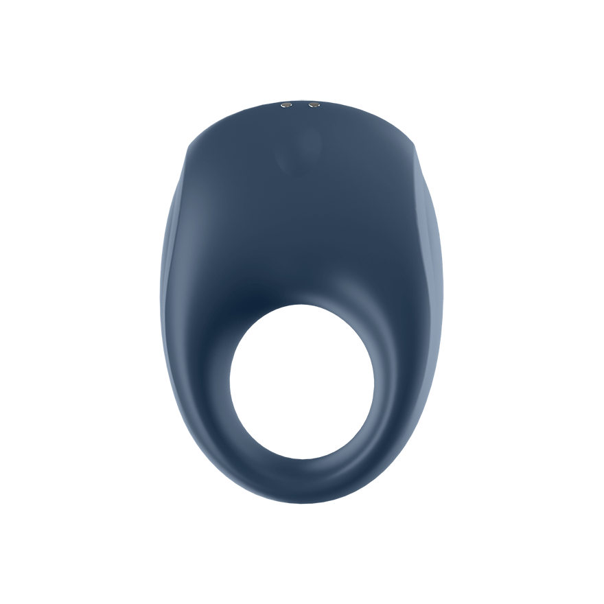 Satisfyer Strong One Blue Silicone Vibrating Cock Ring for Enhanced Intimacy