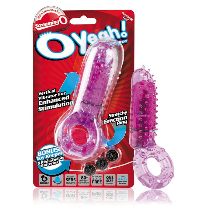 Screaming O OYeah Vertical Bullet Vibrating Erection Ring for Enhanced Clitoral Stimulation