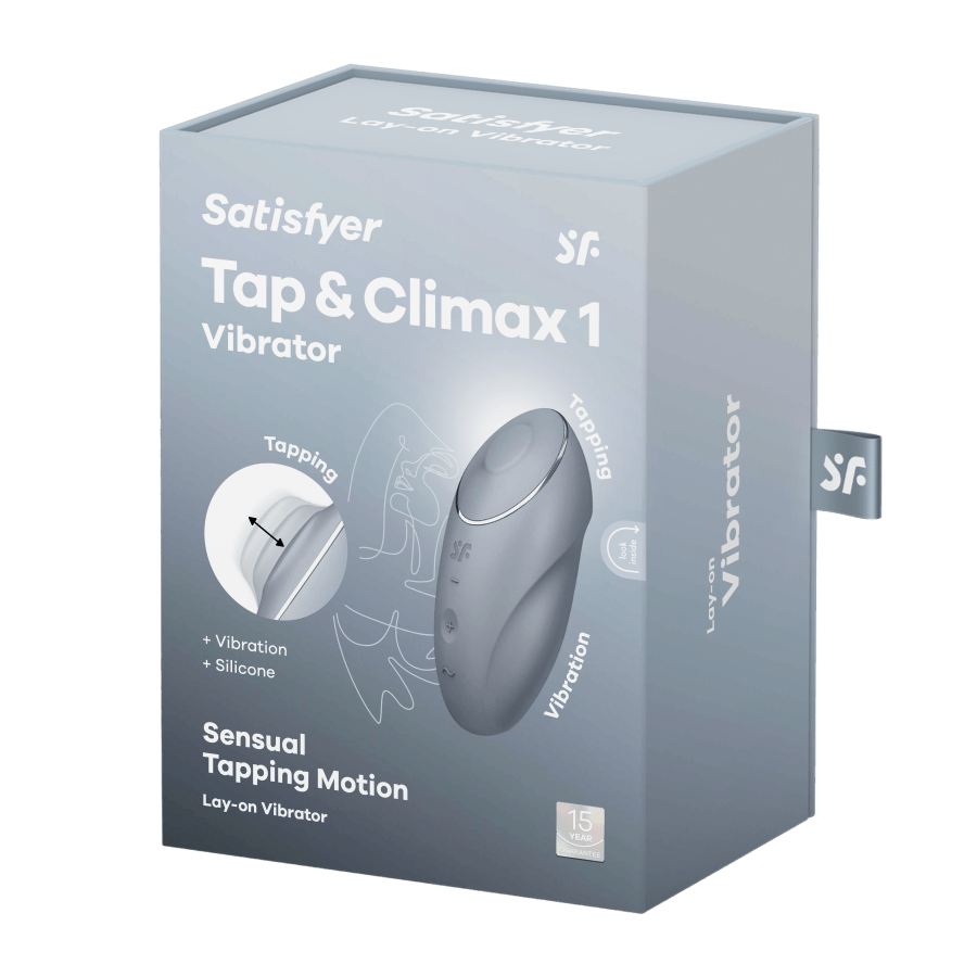 Satisfyer Tap & Climax 1 Luxury Lay - on Clitoral Vibrator for Women