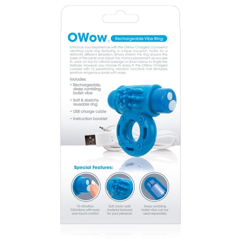 Screaming O Rechargeable Vibrating Cock Ring - Charged OWow Vibe Ring