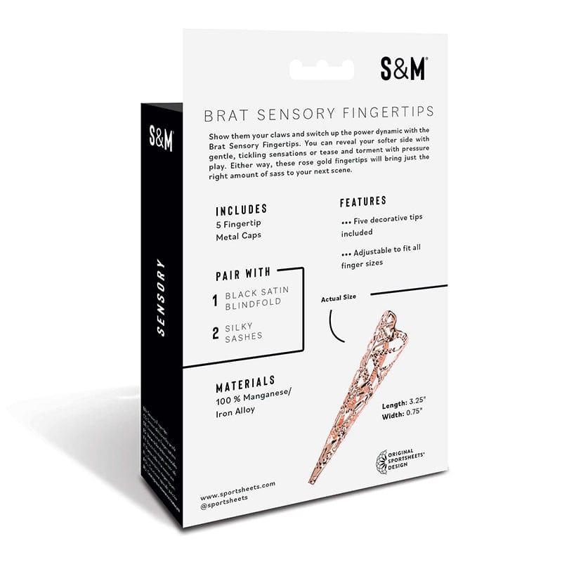 Sportsheets Rose-Gold Decorative Sensory Fingertips for Kinky Power Play
