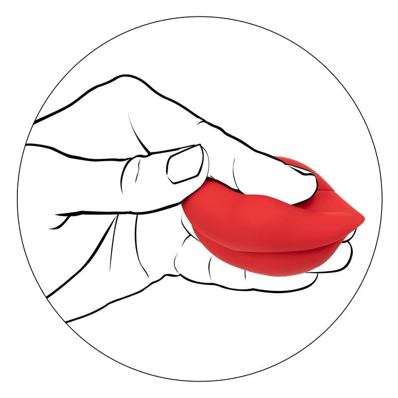 Calexotics Naughty Bits Muah Mini Handheld Silicone Vibrator for Intense Massage
