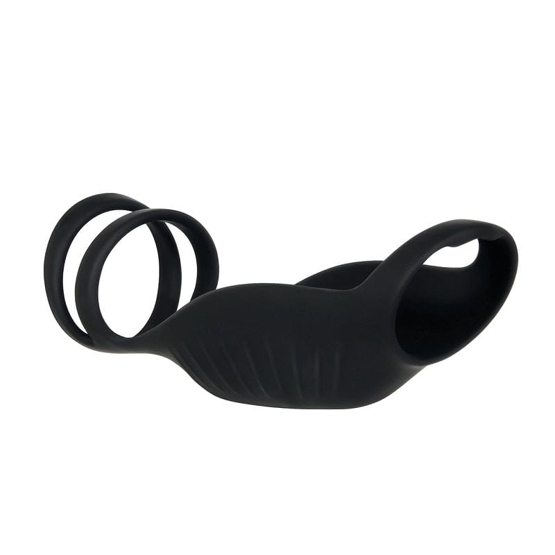 Gender-X Triple - Ring Vibrating Rocketeer Cock Sheath for Enhanced Pleasure