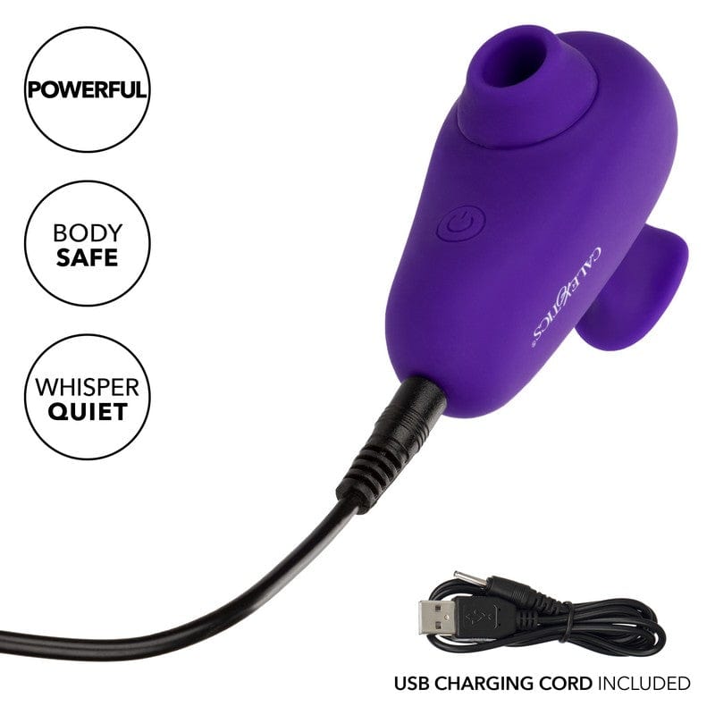 Calexotics Neon Vibes Luxury Handheld Personal Pleasure Massager - The Kissing Vibe