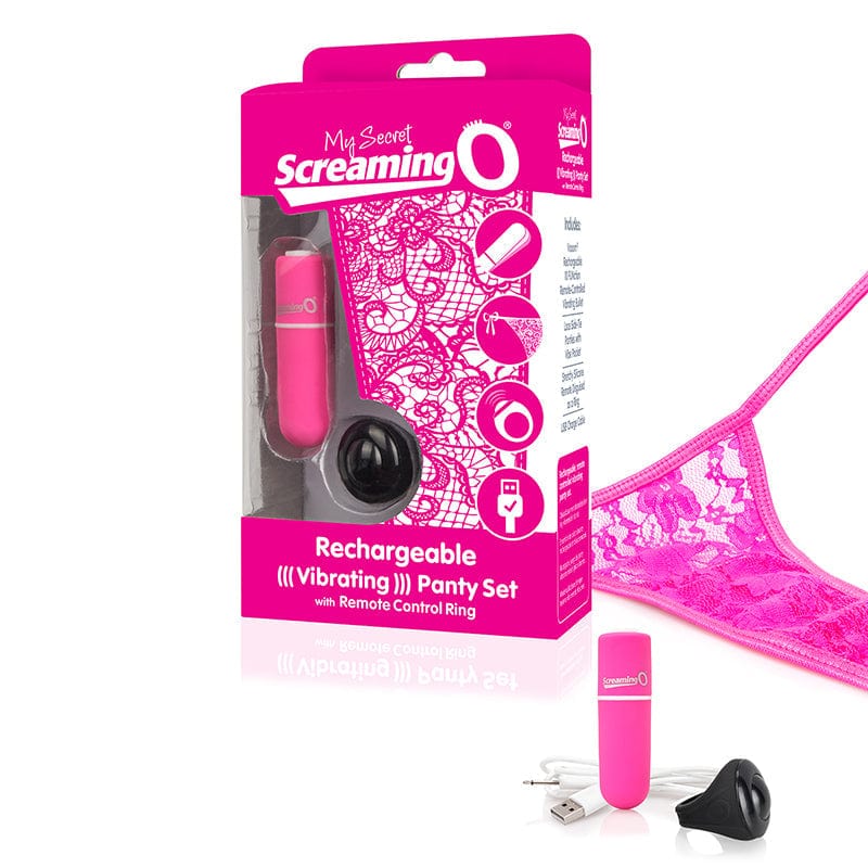 Screaming O Charged 10-Function Remote Control Lace Panty with Rechargeable Bullet