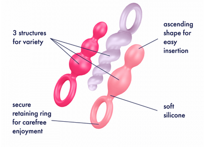 Satisfyer Colorful Booty Call Anal Plugs for Novice Exploration