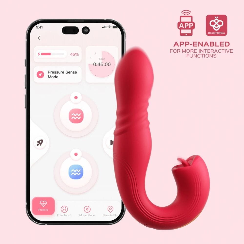 Honey Play Box Joi Thrust: App-Controlled Waterproof G-spot & Clit Pleasure Vibrator